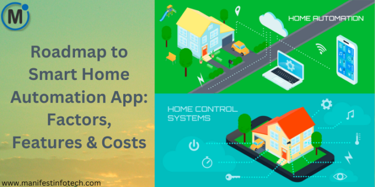 Smart home automation app roadmap covering key factors, features, and cost estimation for building an intelligent home system.