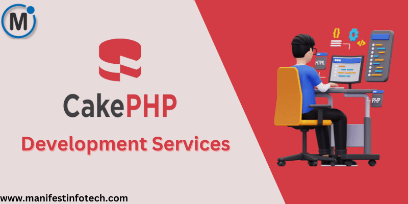 CakePHP logo featuring a red slice of cake with the text 'CakePHP' beneath it