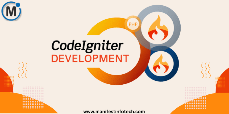 CodeIgniter logo featuring an orange flame symbol.