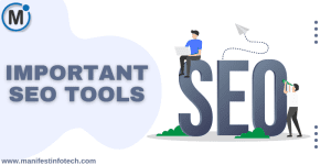 SEO tools concept with icons of analytics, keyword research, and performance optimization