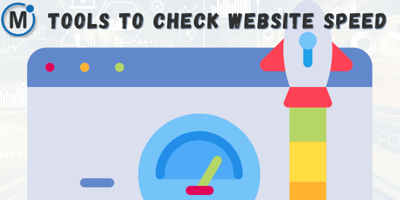 Website speed testing tools with icons representing performance analysis, load time, and optimization