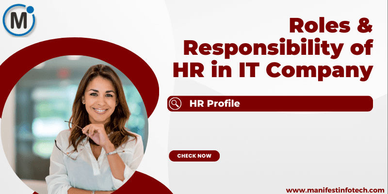 HR professional with a smiling face, representing the roles and responsibilities in an IT company