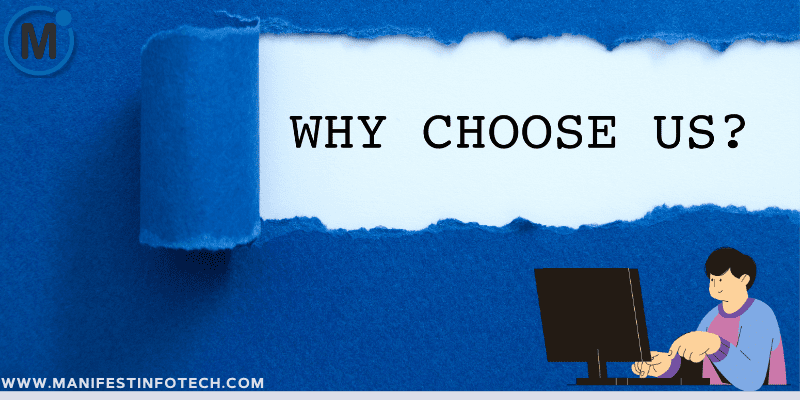 Why Choose Us graphic with key factors like quality, trust, and customer satisfaction highlighted