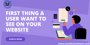 A man working on a laptop and explaining something, representing the importance of first impressions on a website