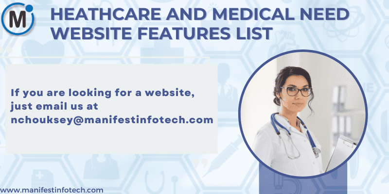 Healthcare and medical website features with a lady doctor, symbolizing patient care and medical services