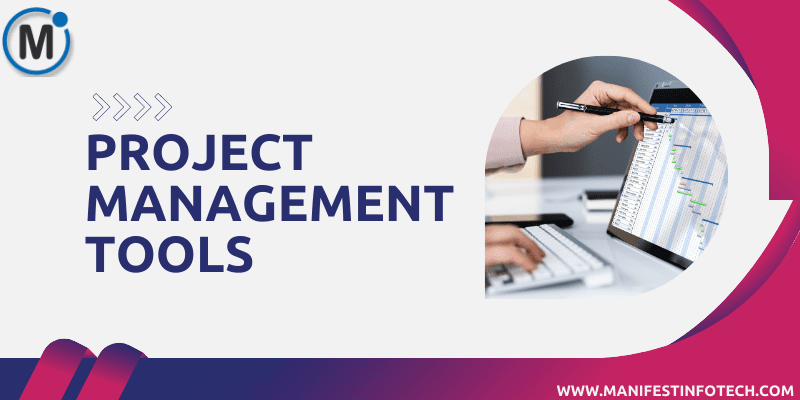 A laptop screen displaying project figures and management tools, symbolizing project organization and tracking