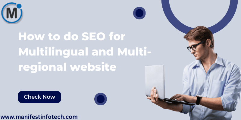 Person analyzing multilingual and multi-regional SEO strategies on a computer screen