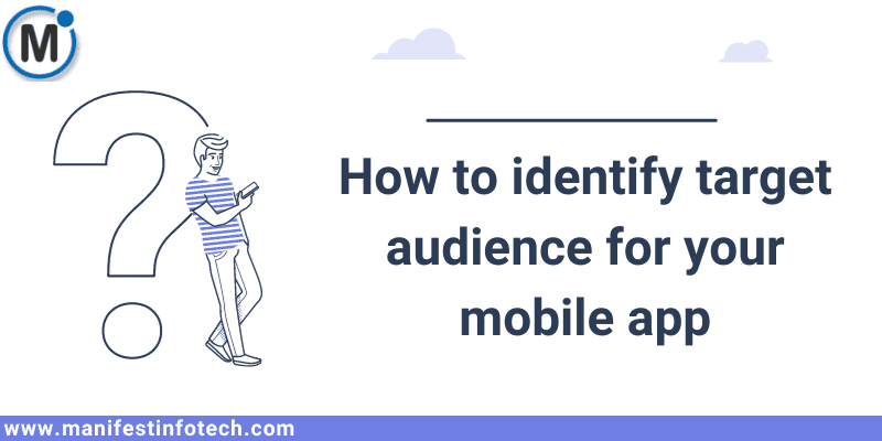 An image showing a person analyzing data on a mobile app screen, symbolizing the process of identifying a target audience