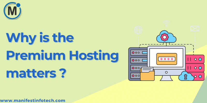 An image illustrating the importance of premium hosting for websites, showing a fast and secure server.