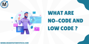 An image representing the concept of low-code and no-code development platforms, with icons or visual elements symbolizing easy app creation without heavy coding