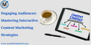 An illustration emphasizing interactive content marketing strategies, featuring quizzes, polls, and engaging user experiences.
