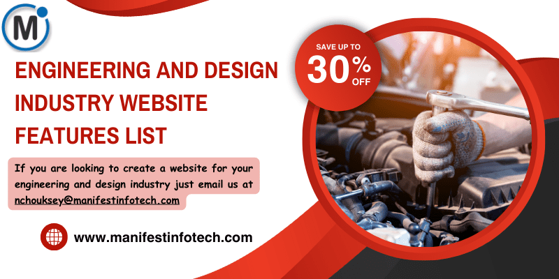 Features of an engineering and design industry website, focusing on innovative solutions and project showcases