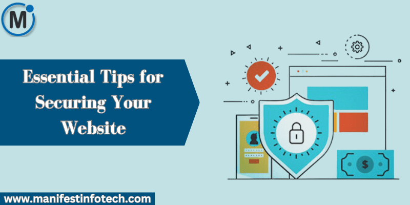 Visual representation of website security tips with icons