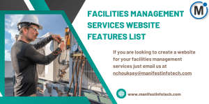 Features of a facilities management services website, focusing on maintenance and operational solutions