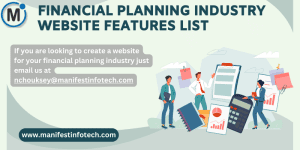 Features of a financial planning industry website, emphasizing financial advisory services and tools