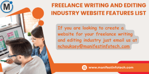 Features of a freelance writing and editing industry website, focusing on services and portfolio highlights