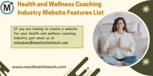 Features of a health and wellness coaching industry website, focusing on fitness and personal growth