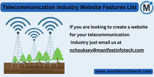 Features of a telecommunication industry website, showcasing connectivity and customer service tools