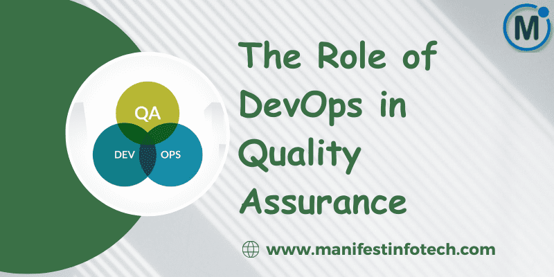 Infographic explaining the role of DevOps in quality assurance, focusing on collaboration, automation, and continuous integration.