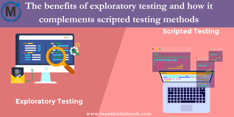 Illustration showing the complementary roles of exploratory testing and scripted testing in software quality assurance