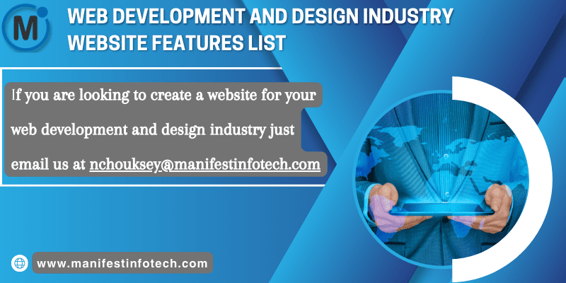 Alt text: "Features of the website development and design industry, emphasizing creativity and functionality.