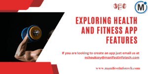 Infographic showcasing key features of health and fitness apps, including activity tracking, goal setting, and workout plans.