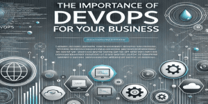 Infographic highlighting the importance of DevOps for businesses, focusing on efficiency, collaboration, and faster delivery.