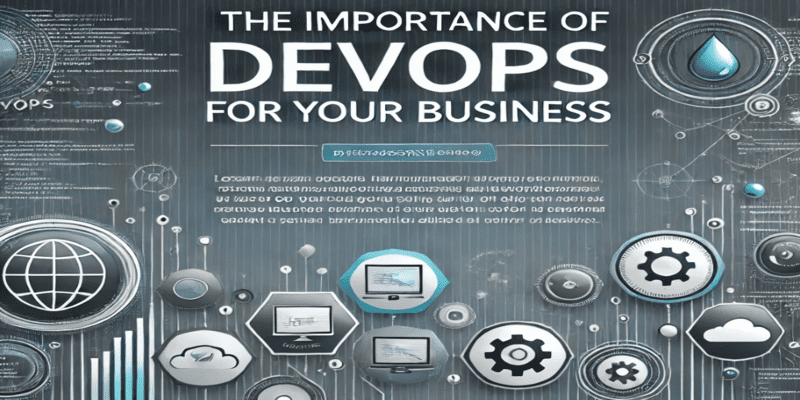 Infographic highlighting the importance of DevOps for businesses, focusing on efficiency, collaboration, and faster delivery.
