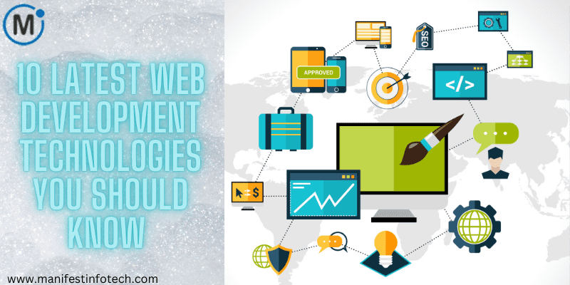 A futuristic representation of web technologies, highlighting AI chatbots, WebAssembly, and edge computing.