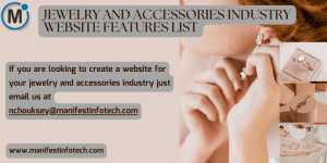 Features of a jewelry and accessories industry website, showcasing elegant designs and product offerings