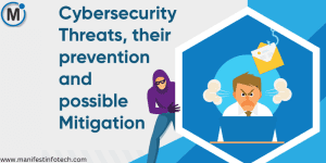 Illustration of cybersecurity threats with a hacker attempting to steal data and an angry employee receiving a phishing email.